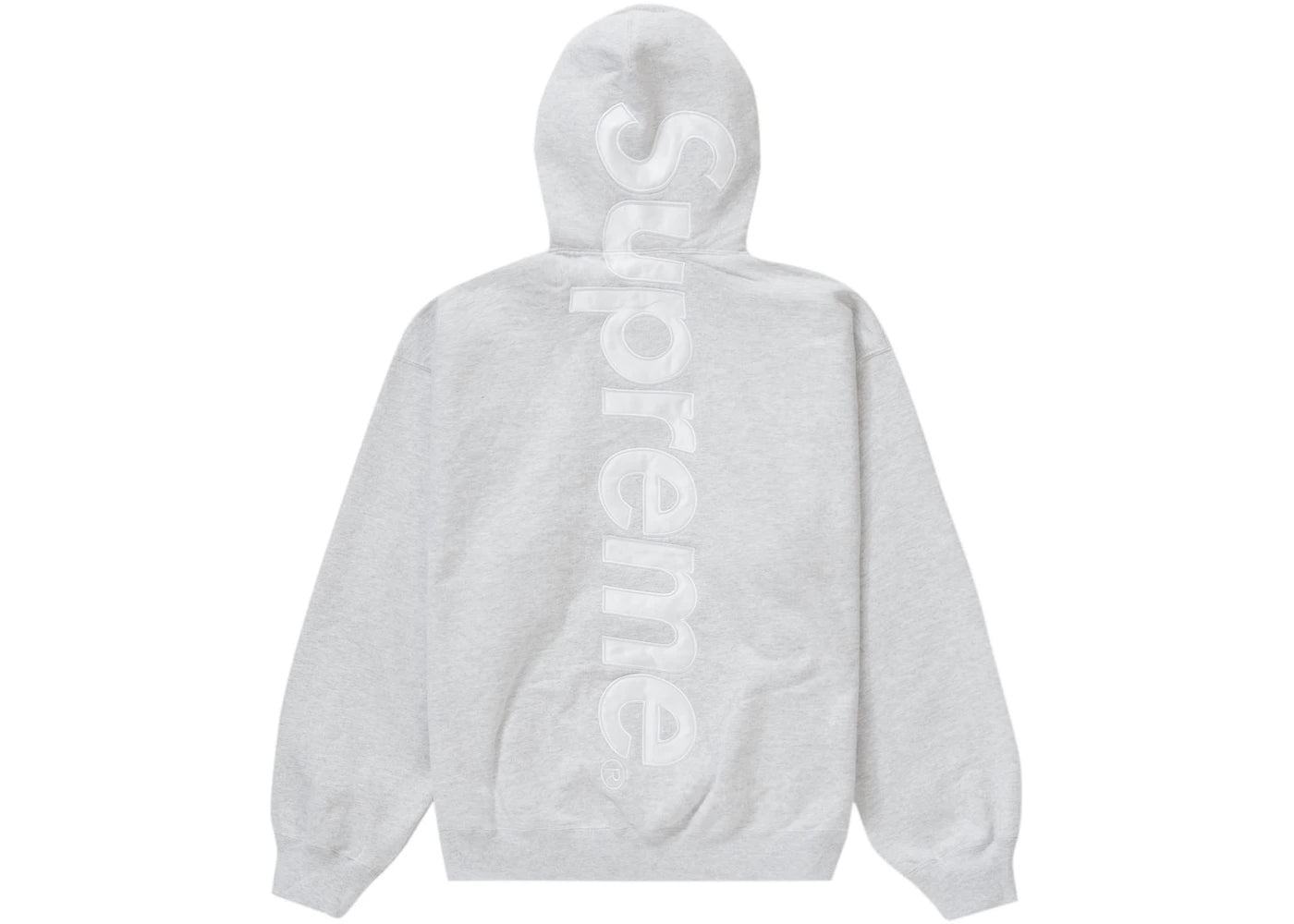 Supreme Satin Appliqué Hooded Sweatshirt (FW23) Ash Grey – Sole