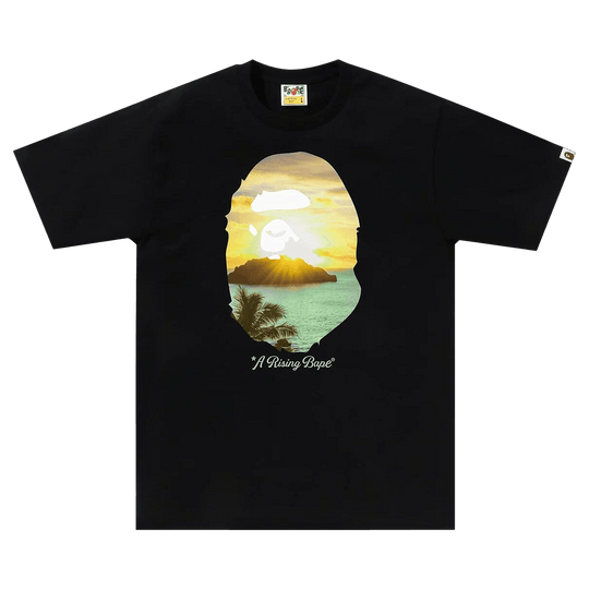 BAPE A Rising Bape Photo Tee Black