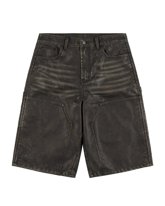 Boredom Kills Black Leather Shorts