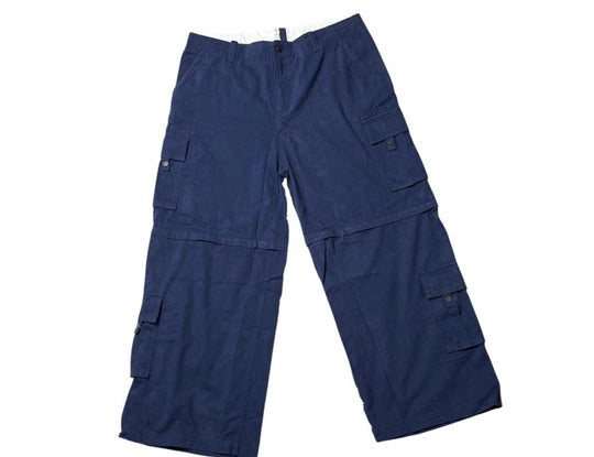 Hidden Season Wide Leg Cargo Pants Navy