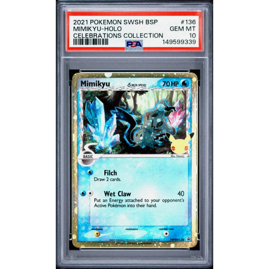 2021 POKEMON SWSH BLACK STAR PROMO CELEBRATIONS COLLECTION MIMIKYU-HOLO