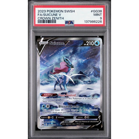 2023 POKEMON SWORD & SHIELD CROWN ZENITH #GG38 FULL ART/SUICUNE V