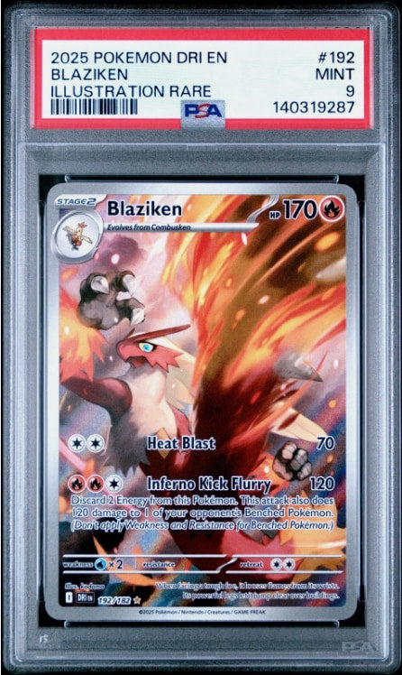 2025 POKEMON DRI EN-DESTINED RIVALS ILLUSTRATION RARE #192 BLAZIKEN