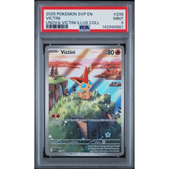 2025 POKEMON SVP EN-SV BLACK STAR PROMO #208 VICTINI PSA 9