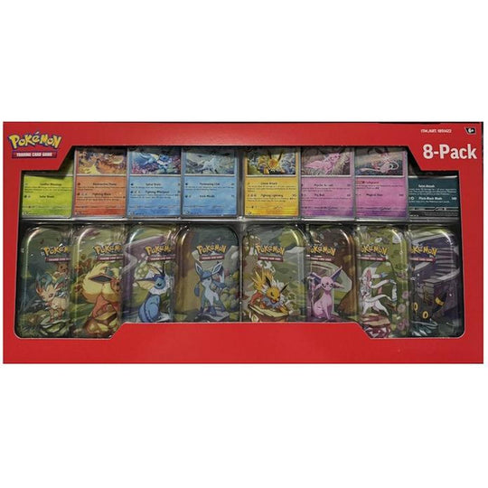 Pokemon Mini Tins 8-Pack (Costco Exclusive) 2025 Pokémon Prismatic Evolutions