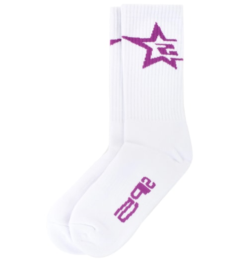 SP5 Socks White/Purple