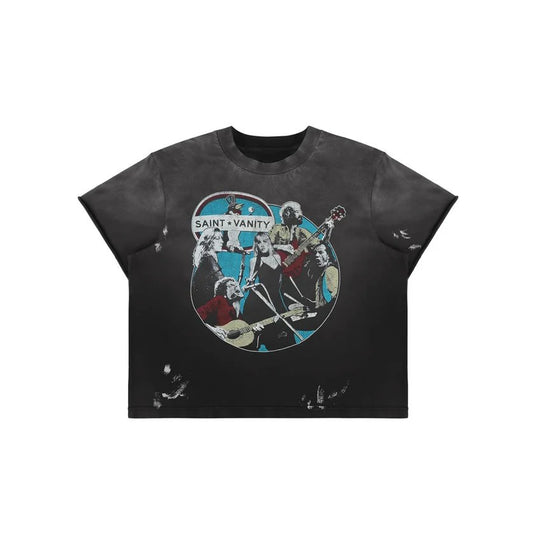 Saint Vanity Unisex Band Tee Blue