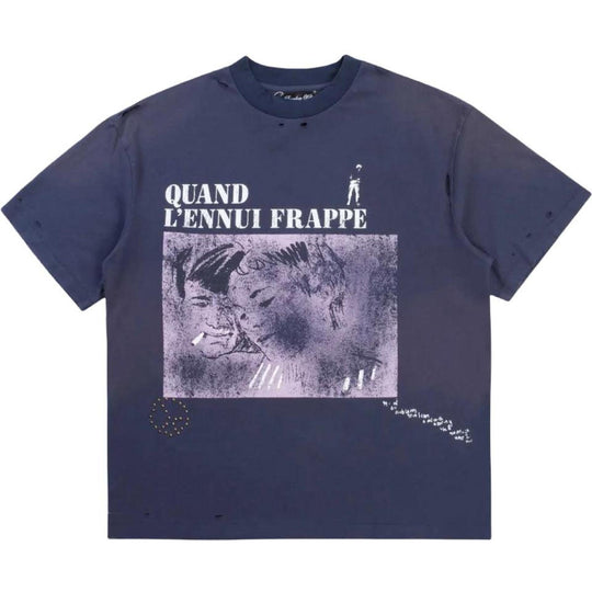 Boredom Kills French Tee Navy