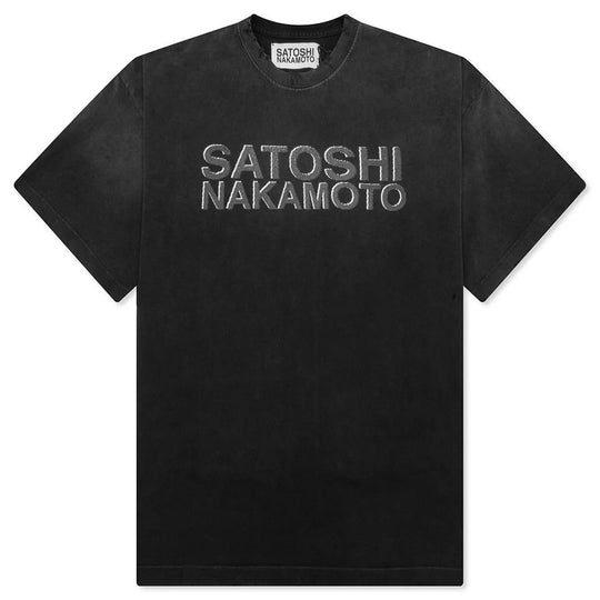 Satoshi Nakamoto Shadow Logo Tee Black