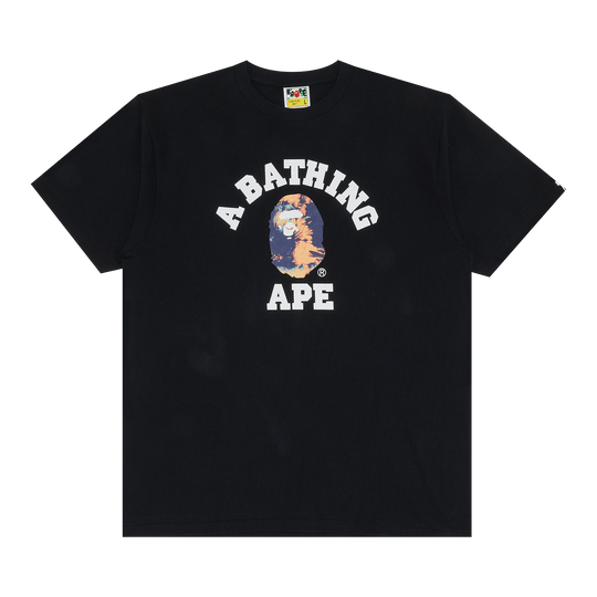 BAPE Tie Dye College Tee Black/Navy