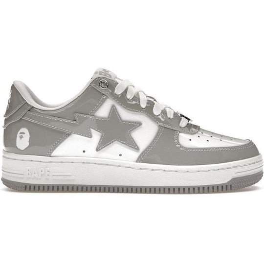 A Bathing Ape Bape Sta Patent Leather White Grey (2023)