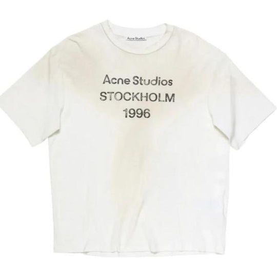 Acne Studios Sprayed Logo T-Shirt Dusty White
