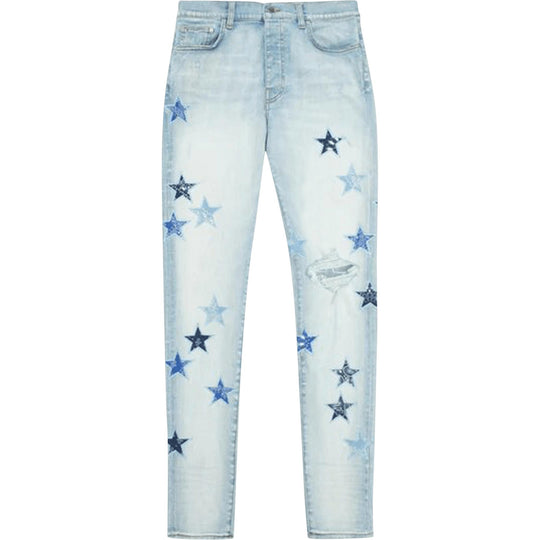 Amiri Bandana Star Jean Light Indigo