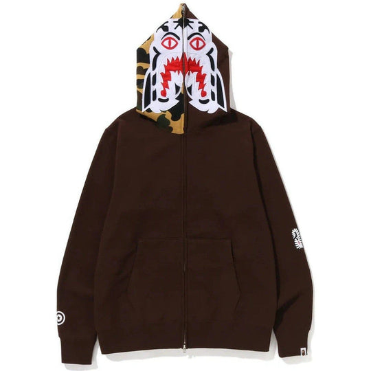 BAPE 1St Camo Tiger Full Zip Hoodie (SS23) Brown