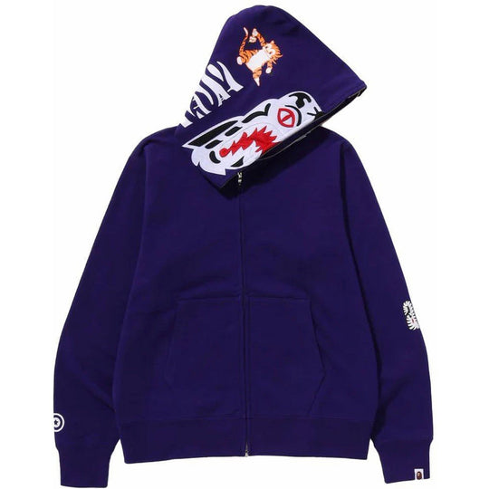 BAPE 1St Camo Tiger Full Zip Hoodie (SS23) Purple