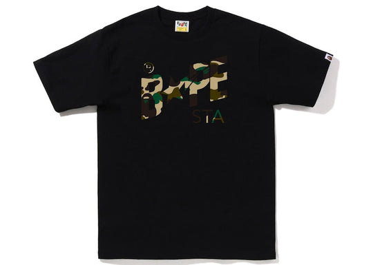 BAPE 1st Camo BAPE Sta Logo Tee (FW22) Black Yellow