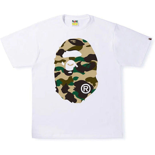 BAPE 1st Camo Big Ape Head Tee White/Yellow