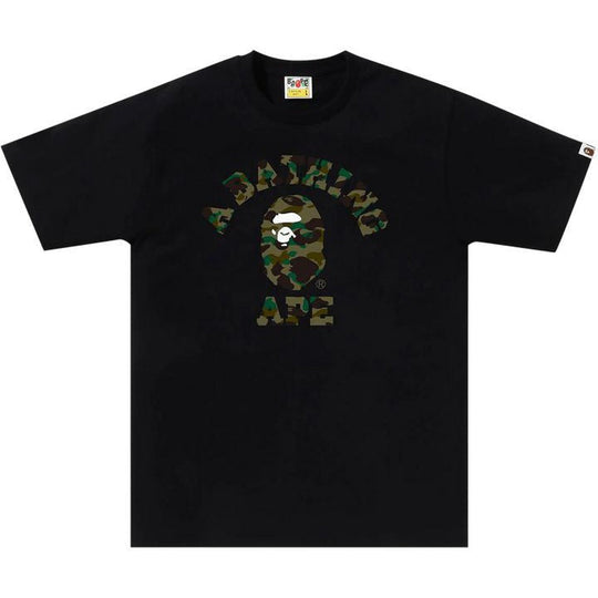 BAPE 1st Camo College Tee Black/Green
