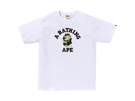 BAPE 1st Camo College Tee (FW25) White x Yellow
