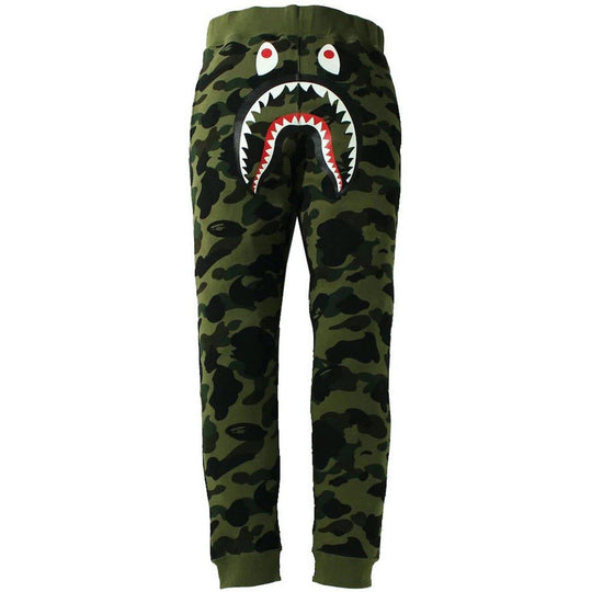 BAPE 1st Camo Shark Slim Fit Sweat Pants Green