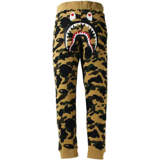 BAPE 1st Camo Shark Slim Fit Sweat Pants Yellow