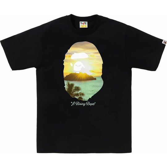 BAPE A Rising Bape Photo Tee Black