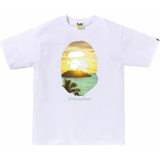 BAPE A Rising Bape Photo Tee White