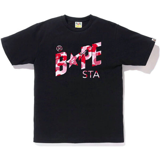 BAPE ABC Camo Bape Sta Logo Tee Black Pink