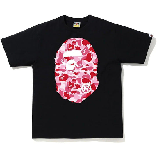 BAPE ABC Camo Big Ape Head Tee Black/Pink