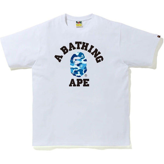 BAPE ABC Camo College Tee White/Blue