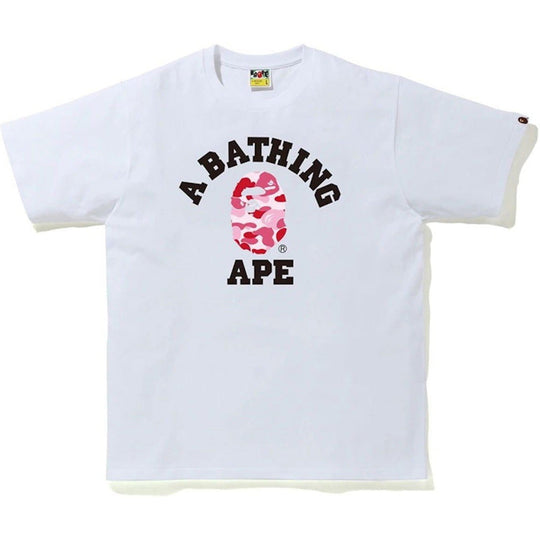 BAPE ABC Camo College Tee White/Pink