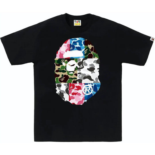 BAPE ABC Camo Crazy Big Ape Head Tee Black