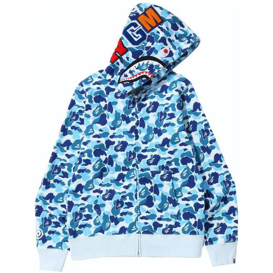 BAPE ABC Camo Shark Full Zip Hoodie Blue