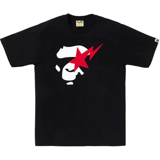 BAPE Ape Face Sta Tee Black