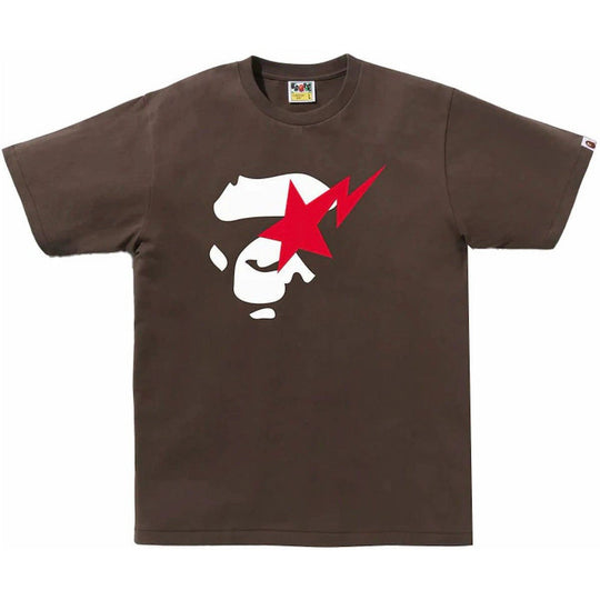 BAPE Ape Face Sta Tee Brown