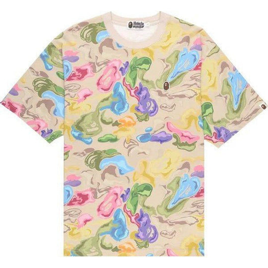 BAPE Art Camo Ape Head One Point Tee Multi