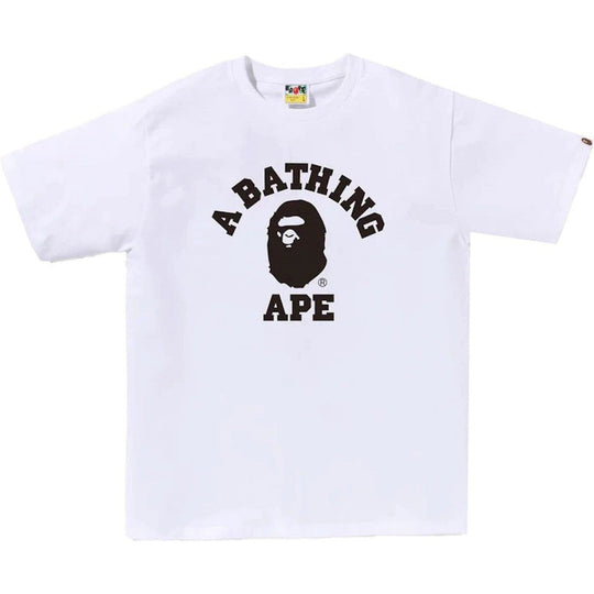 BAPE Bicolor College Tee White