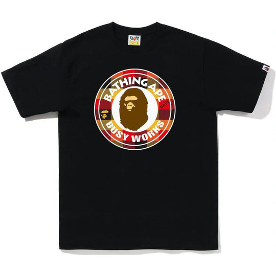 BAPE Block Check Busy Works Tee (FW22) Black Red