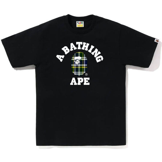 BAPE Check College Tee (SS23) Black Green