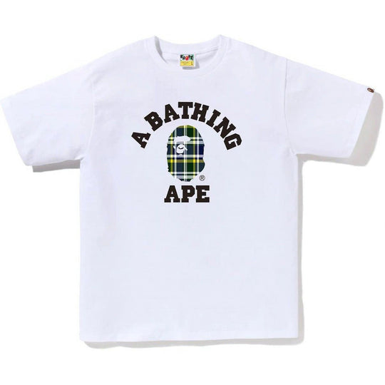 BAPE Check College Tee (SS23) White Green