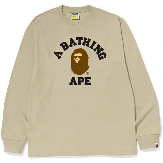 BAPE College L/S Tee (FW22) Beige