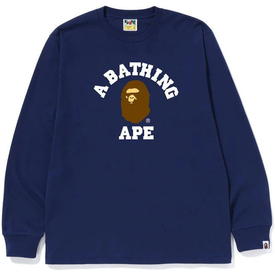 BAPE College L/S Tee (FW22) Navy