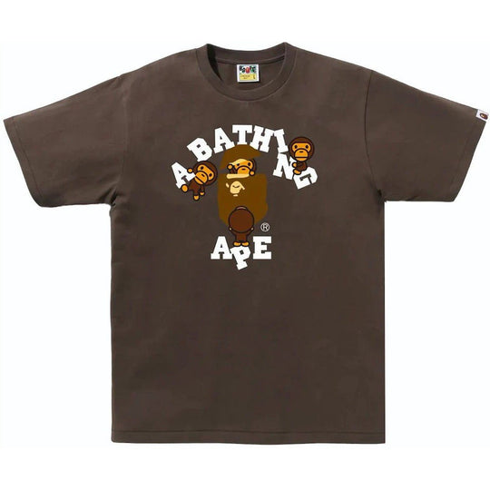 BAPE College Milo Tee Brown