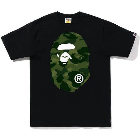 BAPE Color Camo Big Ape Head Tee Black Green