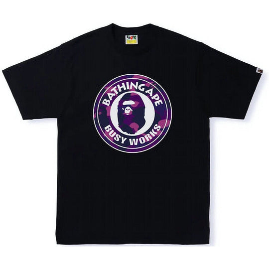 BAPE Color Camo Busy Works Tee (SS22) Black Double Purple