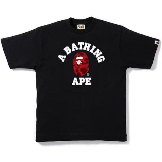 BAPE Color Camo College Tee Black/Red