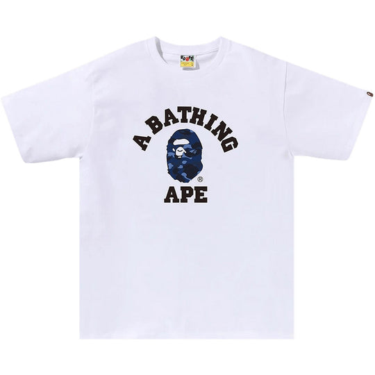 BAPE Color Camo College Tee White/Navy