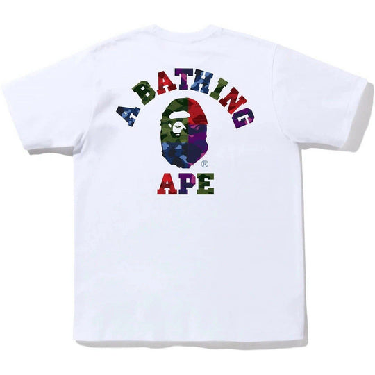 BAPE Color Camo Crazy College Ats Tee (FW22) White