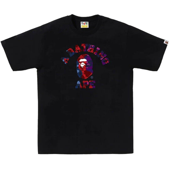 BAPE Color Camo Crazy College Tee Black