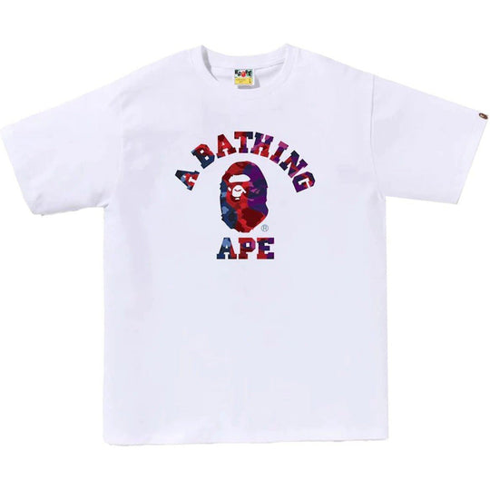 BAPE Color Camo Crazy College Tee White